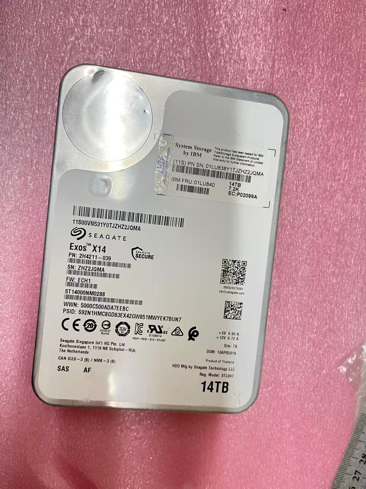 希捷 Exos X14 14TB SAS 硬盘 拆机