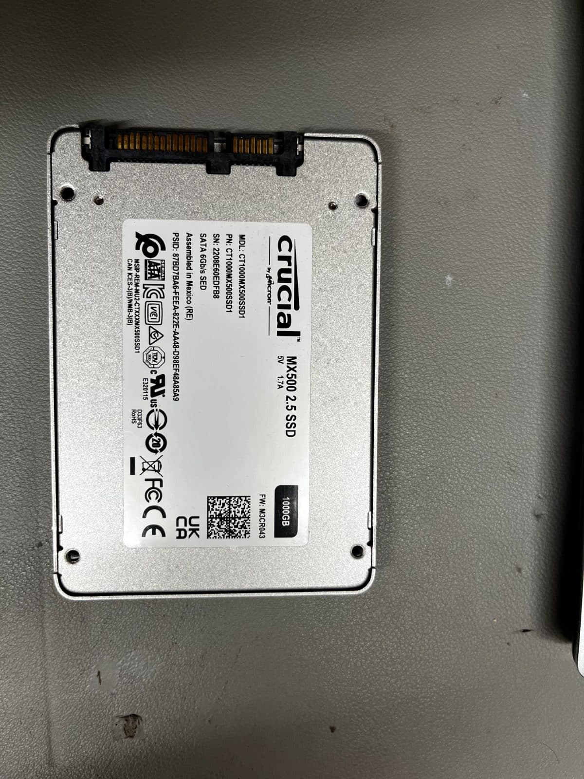50个拆机 Crucial(英睿达)MX500 1TB