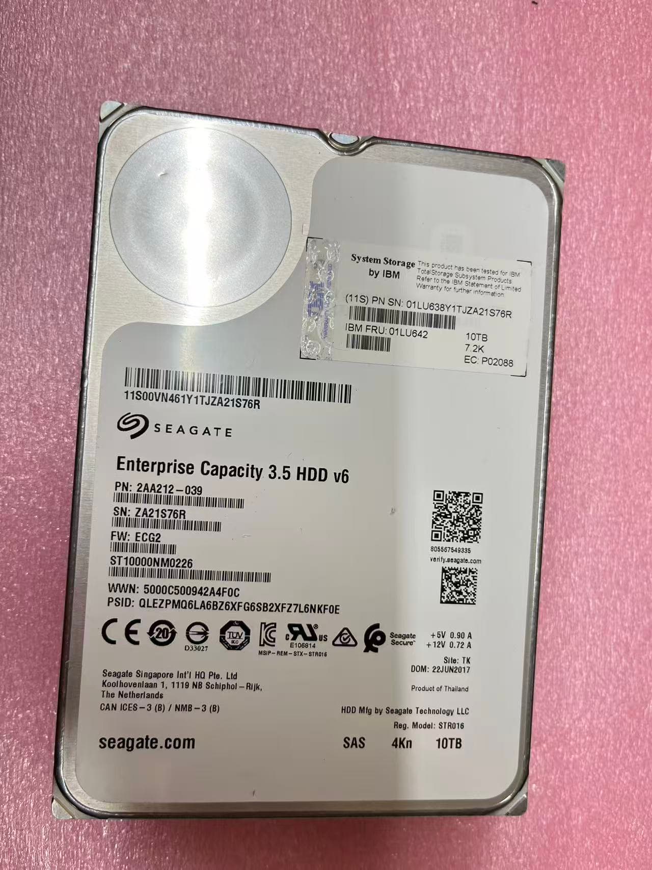 希捷 10TB SAS 硬盘拆机